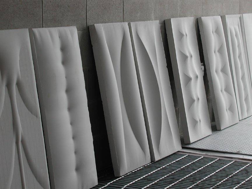 Fig. 3. Completed wall panel plaster casts.